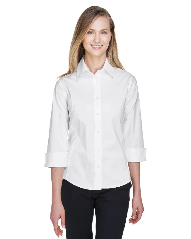 Devon & Jones DP625W Ladies' Perfect Fit 3/4-Sleeve Stretch Poplin Blouse