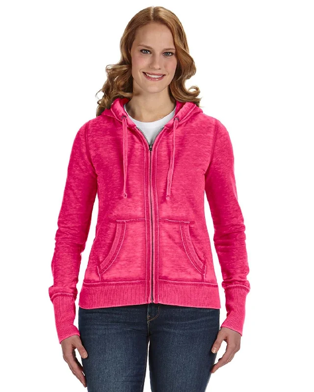 J America JA8913 Ladies' Zen Full-Zip Fleece Hooded Sweatshirt