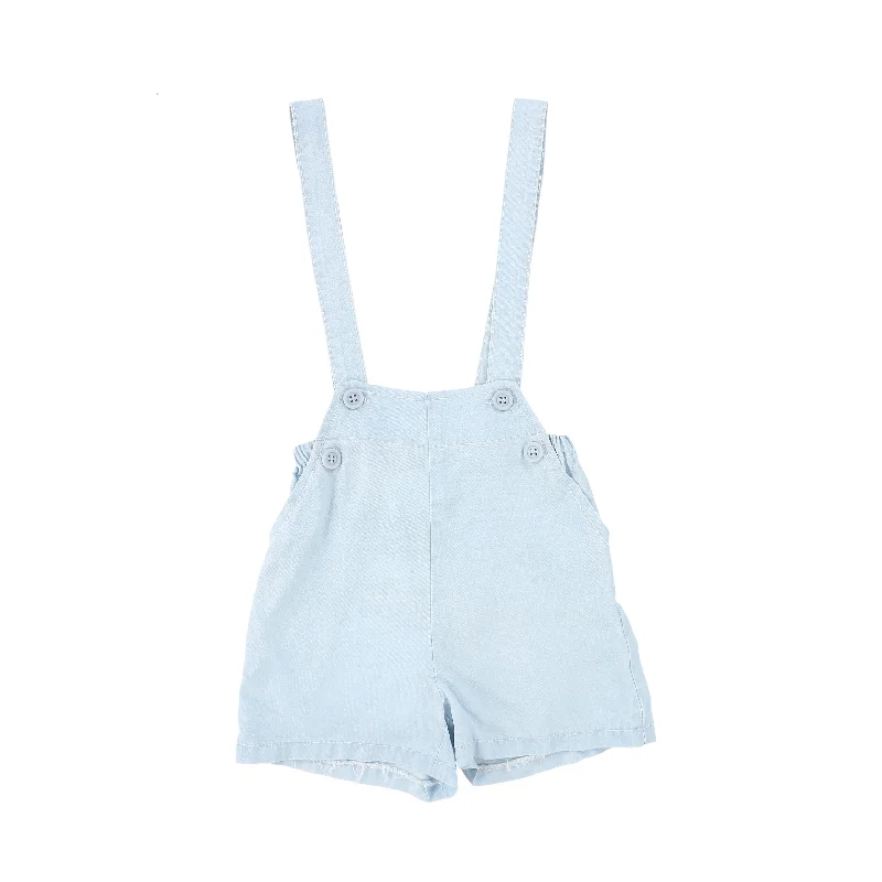 BACE COLLECTION LIGHT BLUE DENIM BUTTON ROMPER [FINAL SALE]