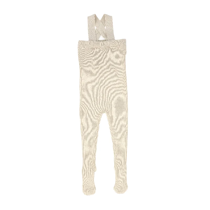 LOOMS BEIGE RIBBED KNIT OVERALLS [FINAL SALE]