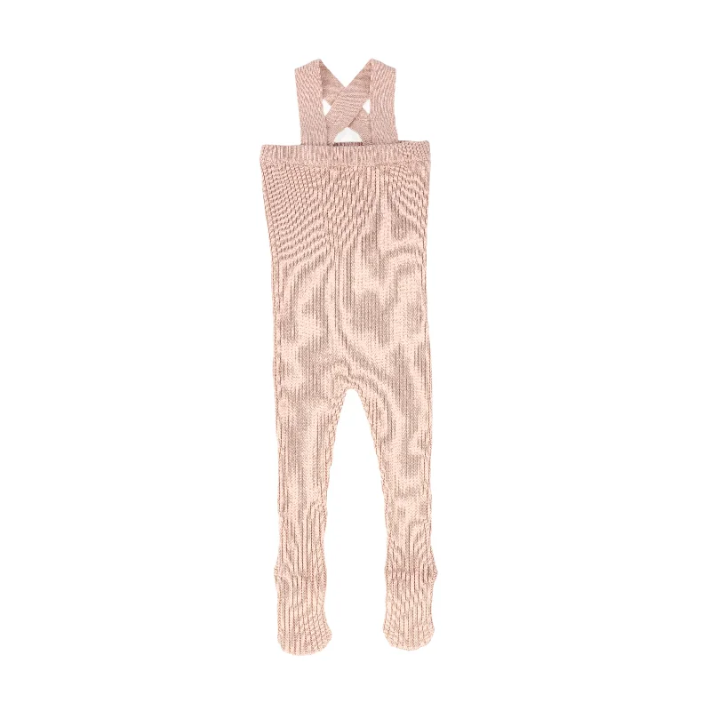 LOOMS PINK RIBBED KNIT OVERALLS [FINAL SALE]