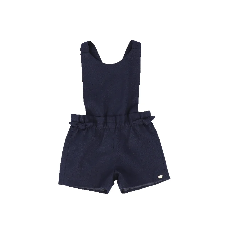 TARTINE ET CHOCOLAT NAVY BOW SUSPENDER SHORTS [FINAL SALE]